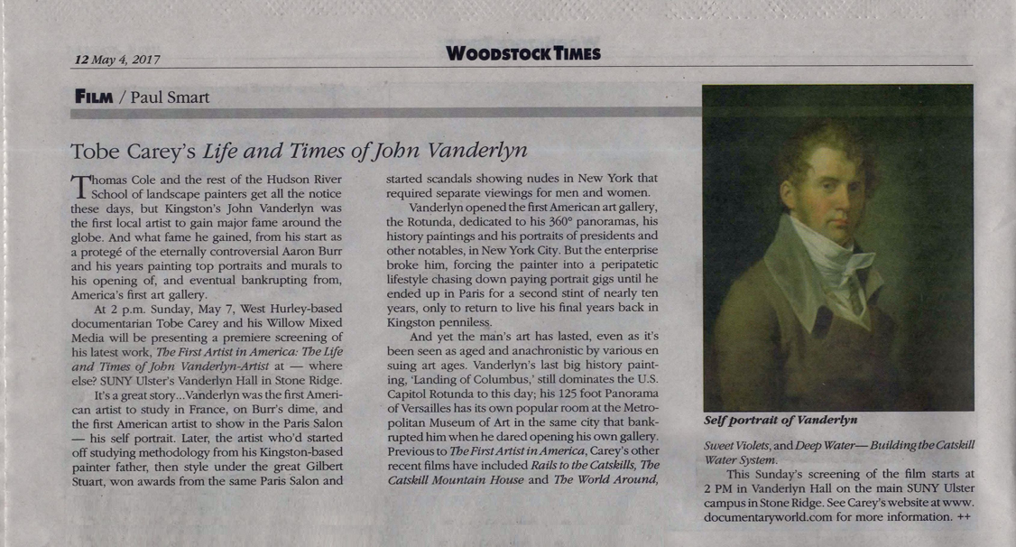 vanderlyn, First American Artist Film Review